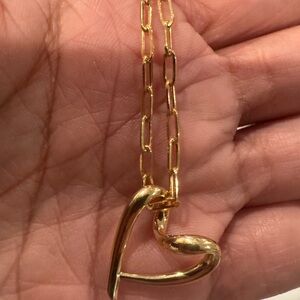 Gold Heart Pendant Necklace